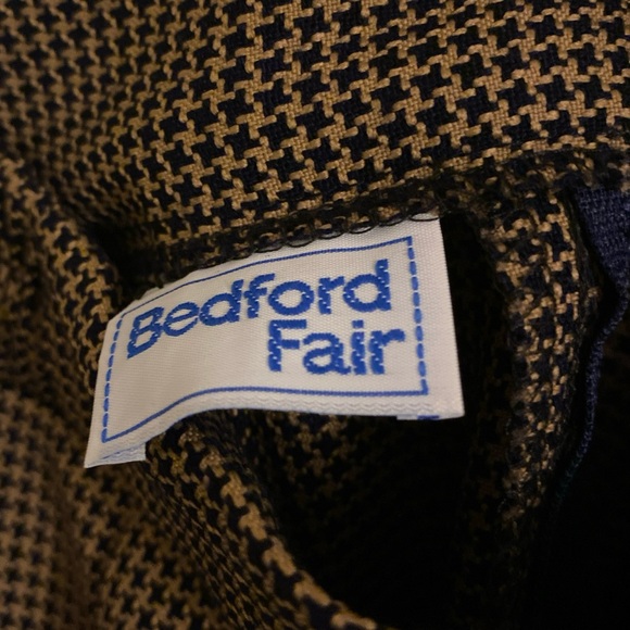 Vintage Bedford Fair Light Brown Black Dot Pattern Pencil Skirt Size 4P - Picture 6 of 6